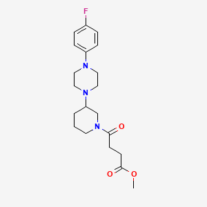 molecular formula C20H28FN3O3 B6058288 methyl 4-{3-[4-(4-fluorophenyl)-1-piperazinyl]-1-piperidinyl}-4-oxobutanoate 