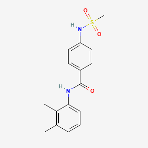 molecular formula C16H18N2O3S B6058300 N-(2,3-dimethylphenyl)-4-[(methylsulfonyl)amino]benzamide 