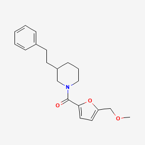 molecular formula C20H25NO3 B6058302 1-[5-(methoxymethyl)-2-furoyl]-3-(2-phenylethyl)piperidine 