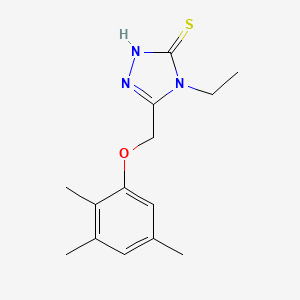 molecular formula C14H19N3OS B6058311 4-ethyl-5-[(2,3,5-trimethylphenoxy)methyl]-4H-1,2,4-triazole-3-thiol 