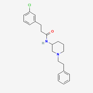 molecular formula C22H27ClN2O B6058315 3-(3-chlorophenyl)-N-[1-(2-phenylethyl)-3-piperidinyl]propanamide 