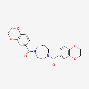 molecular formula C23H24N2O6 B6058358 1,4-bis(2,3-dihydro-1,4-benzodioxin-6-ylcarbonyl)-1,4-diazepane 