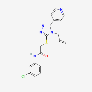 molecular formula C19H18ClN5OS B6058385 2-{[4-allyl-5-(4-pyridinyl)-4H-1,2,4-triazol-3-yl]thio}-N-(3-chloro-4-methylphenyl)acetamide 
