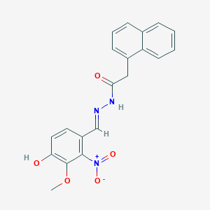 molecular formula C20H17N3O5 B6058408 N'-(4-hydroxy-3-methoxy-2-nitrobenzylidene)-2-(1-naphthyl)acetohydrazide 