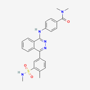 molecular formula C25H25N5O3S B6058412 N,N-dimethyl-4-[(4-{4-methyl-3-[(methylamino)sulfonyl]phenyl}-1-phthalazinyl)amino]benzamide 