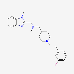 molecular formula C24H31FN4 B6058414 ({1-[2-(3-fluorophenyl)ethyl]-4-piperidinyl}methyl)methyl[(1-methyl-1H-benzimidazol-2-yl)methyl]amine 