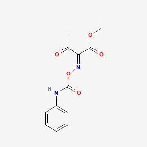 molecular formula C13H14N2O5 B6058415 ethyl 2-{[(anilinocarbonyl)oxy]imino}-3-oxobutanoate 