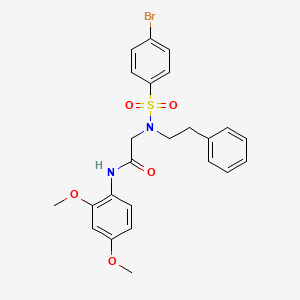 molecular formula C24H25BrN2O5S B6058444 N~2~-[(4-bromophenyl)sulfonyl]-N~1~-(2,4-dimethoxyphenyl)-N~2~-(2-phenylethyl)glycinamide 