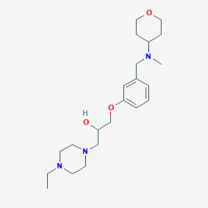 molecular formula C22H37N3O3 B6058484 1-(4-ethyl-1-piperazinyl)-3-(3-{[methyl(tetrahydro-2H-pyran-4-yl)amino]methyl}phenoxy)-2-propanol 