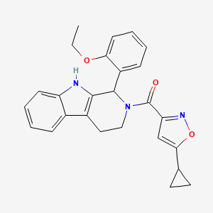 molecular formula C26H25N3O3 B6058522 2-[(5-cyclopropyl-3-isoxazolyl)carbonyl]-1-(2-ethoxyphenyl)-2,3,4,9-tetrahydro-1H-beta-carboline 