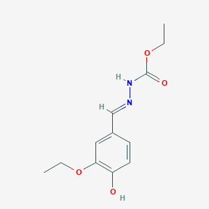 molecular formula C12H16N2O4 B6058529 ethyl 2-(3-ethoxy-4-hydroxybenzylidene)hydrazinecarboxylate 