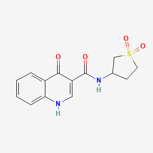 molecular formula C14H14N2O4S B6058544 N-(1,1-dioxidotetrahydro-3-thienyl)-4-hydroxy-3-quinolinecarboxamide 