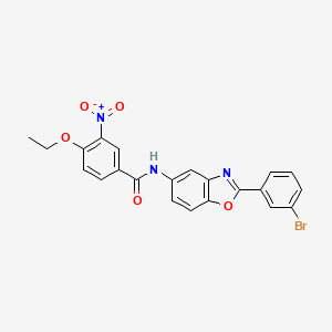 molecular formula C22H16BrN3O5 B6058548 N-[2-(3-bromophenyl)-1,3-benzoxazol-5-yl]-4-ethoxy-3-nitrobenzamide 