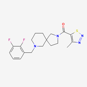 molecular formula C19H22F2N4OS B6058555 7-(2,3-difluorobenzyl)-2-[(4-methyl-1,2,3-thiadiazol-5-yl)carbonyl]-2,7-diazaspiro[4.5]decane 