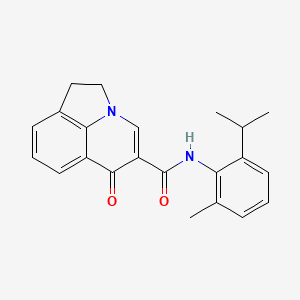 molecular formula C22H22N2O2 B6058595 N-(2-isopropyl-6-methylphenyl)-6-oxo-1,2-dihydro-6H-pyrrolo[3,2,1-ij]quinoline-5-carboxamide 