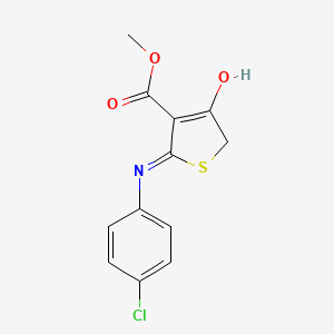 methyl 2-[(4-chlorophenyl)amino]-4-oxo-4,5-dihydro-3-thiophenecarboxylate