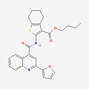 butyl 2-({[2-(2-furyl)-4-quinolinyl]carbonyl}amino)-4,5,6,7-tetrahydro-1-benzothiophene-3-carboxylate