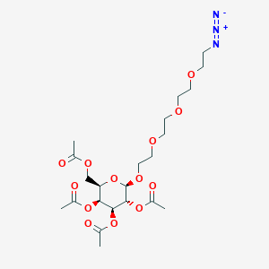 molecular formula C22H35N3O13 B605862 Azido-PEG4-tetra-Ac-beta-D-glucose CAS No. 153252-44-9