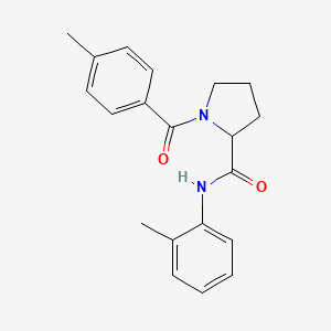 molecular formula C20H22N2O2 B6058626 1-(4-methylbenzoyl)-N-(2-methylphenyl)prolinamide 