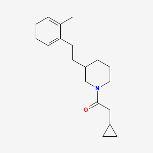 molecular formula C19H27NO B6058670 1-(cyclopropylacetyl)-3-[2-(2-methylphenyl)ethyl]piperidine 
