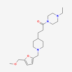molecular formula C21H35N3O3 B6058690 1-ethyl-4-[3-(1-{[5-(methoxymethyl)-2-furyl]methyl}-4-piperidinyl)propanoyl]piperazine 