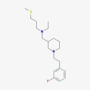 molecular formula C20H33FN2S B6058700 N-ethyl-N-({1-[2-(3-fluorophenyl)ethyl]-3-piperidinyl}methyl)-3-(methylthio)-1-propanamine 