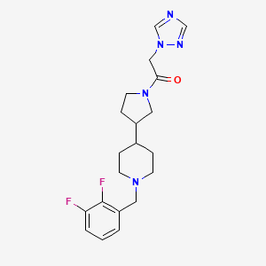 molecular formula C20H25F2N5O B6058750 1-(2,3-difluorobenzyl)-4-[1-(1H-1,2,4-triazol-1-ylacetyl)-3-pyrrolidinyl]piperidine 