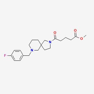 molecular formula C21H29FN2O3 B6058764 methyl 5-[7-(4-fluorobenzyl)-2,7-diazaspiro[4.5]dec-2-yl]-5-oxopentanoate 