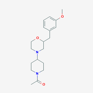 molecular formula C19H28N2O3 B6058794 4-(1-acetyl-4-piperidinyl)-2-(3-methoxybenzyl)morpholine 