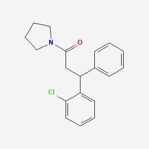 1-[3-(2-chlorophenyl)-3-phenylpropanoyl]pyrrolidine