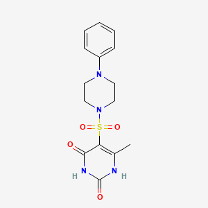 molecular formula C15H18N4O4S B6058847 6-methyl-5-[(4-phenyl-1-piperazinyl)sulfonyl]-2,4(1H,3H)-pyrimidinedione 
