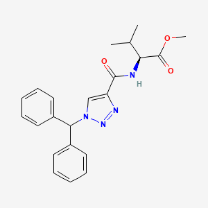 molecular formula C22H24N4O3 B6058889 methyl N-{[1-(diphenylmethyl)-1H-1,2,3-triazol-4-yl]carbonyl}-L-valinate 