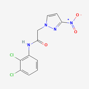 molecular formula C11H8Cl2N4O3 B6058901 N-(2,3-dichlorophenyl)-2-(3-nitro-1H-pyrazol-1-yl)acetamide 