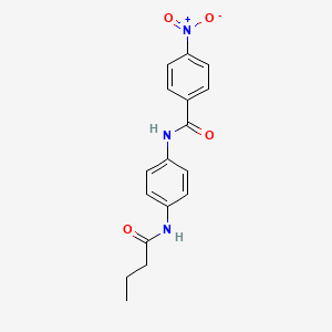 molecular formula C17H17N3O4 B6058918 N-[4-(butyrylamino)phenyl]-4-nitrobenzamide 