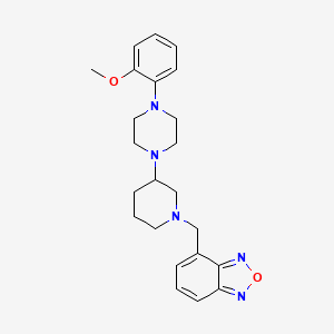 molecular formula C23H29N5O2 B6058923 4-({3-[4-(2-methoxyphenyl)-1-piperazinyl]-1-piperidinyl}methyl)-2,1,3-benzoxadiazole 