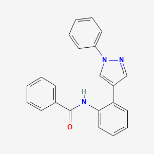 molecular formula C22H17N3O B6058954 N-[2-(1-phenyl-1H-pyrazol-4-yl)phenyl]benzamide 