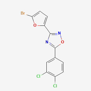 molecular formula C12H5BrCl2N2O2 B6058997 3-(5-bromo-2-furyl)-5-(3,4-dichlorophenyl)-1,2,4-oxadiazole 