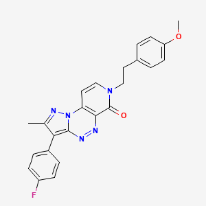 molecular formula C24H20FN5O2 B6059003 3-(4-fluorophenyl)-7-[2-(4-methoxyphenyl)ethyl]-2-methylpyrazolo[5,1-c]pyrido[4,3-e][1,2,4]triazin-6(7H)-one 