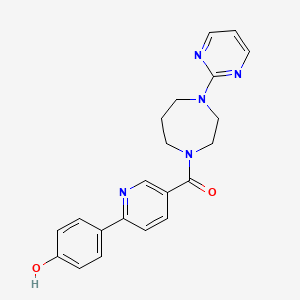 molecular formula C21H21N5O2 B6059011 4-{5-[(4-pyrimidin-2-yl-1,4-diazepan-1-yl)carbonyl]pyridin-2-yl}phenol 