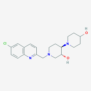 molecular formula C20H26ClN3O2 B6059012 (3'R*,4'R*)-1'-[(6-chloro-2-quinolinyl)methyl]-1,4'-bipiperidine-3',4-diol 