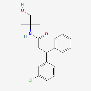 molecular formula C19H22ClNO2 B6059016 3-(3-chlorophenyl)-N-(2-hydroxy-1,1-dimethylethyl)-3-phenylpropanamide 