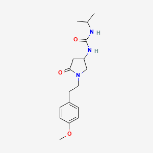molecular formula C17H25N3O3 B6059020 N-isopropyl-N'-{1-[2-(4-methoxyphenyl)ethyl]-5-oxo-3-pyrrolidinyl}urea 