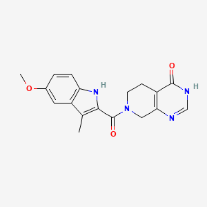 molecular formula C18H18N4O3 B6059053 7-[(5-methoxy-3-methyl-1H-indol-2-yl)carbonyl]-5,6,7,8-tetrahydropyrido[3,4-d]pyrimidin-4(3H)-one 