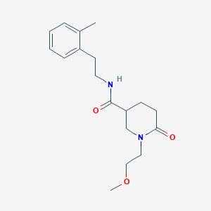 molecular formula C18H26N2O3 B6059075 1-(2-methoxyethyl)-N-[2-(2-methylphenyl)ethyl]-6-oxo-3-piperidinecarboxamide 
