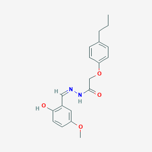 molecular formula C19H22N2O4 B6059094 N'-(2-hydroxy-5-methoxybenzylidene)-2-(4-propylphenoxy)acetohydrazide 