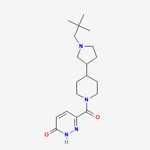 molecular formula C19H30N4O2 B6059130 6-({4-[1-(2,2-dimethylpropyl)-3-pyrrolidinyl]-1-piperidinyl}carbonyl)-3(2H)-pyridazinone 