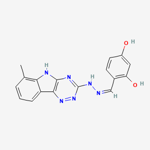 molecular formula C17H14N6O2 B6059137 2,4-dihydroxybenzaldehyde (6-methyl-5H-[1,2,4]triazino[5,6-b]indol-3-yl)hydrazone 