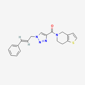 molecular formula C19H18N4OS B6059162 5-({1-[(2E)-3-phenyl-2-propen-1-yl]-1H-1,2,3-triazol-4-yl}carbonyl)-4,5,6,7-tetrahydrothieno[3,2-c]pyridine 
