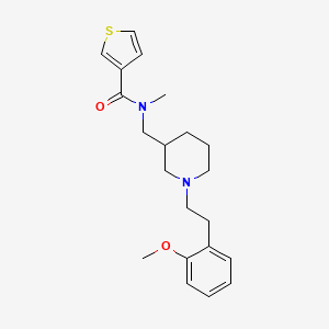 molecular formula C21H28N2O2S B6059169 N-({1-[2-(2-methoxyphenyl)ethyl]-3-piperidinyl}methyl)-N-methyl-3-thiophenecarboxamide 