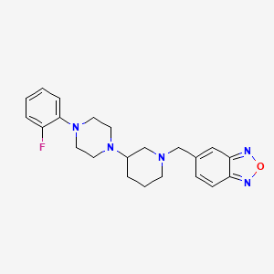 molecular formula C22H26FN5O B6059175 5-({3-[4-(2-fluorophenyl)-1-piperazinyl]-1-piperidinyl}methyl)-2,1,3-benzoxadiazole 